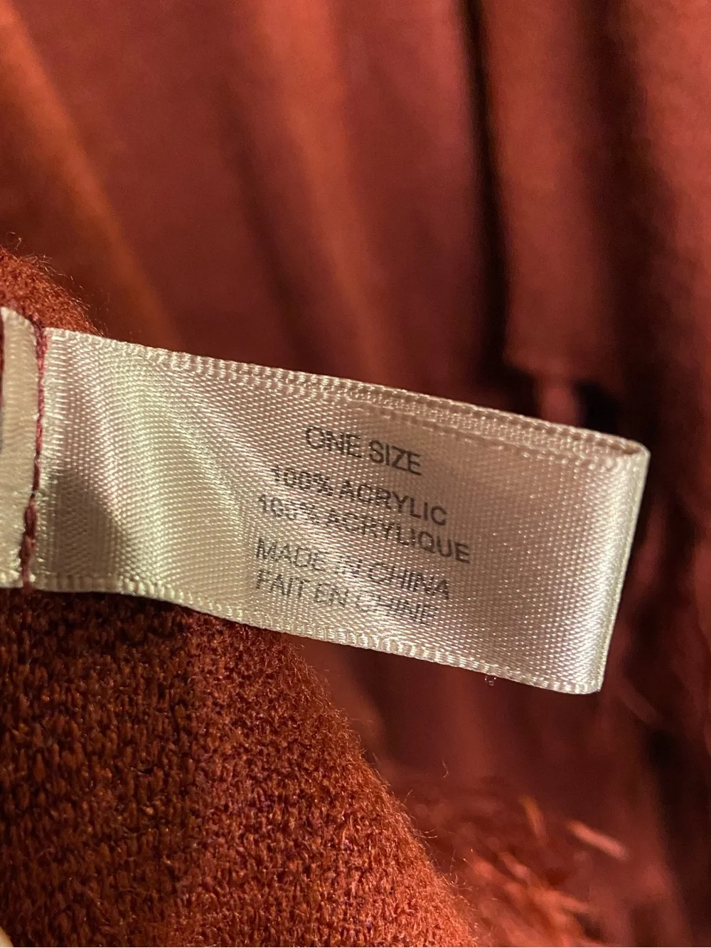 Look By M New York Burgundy Fringe Hooded Shawl Poncho